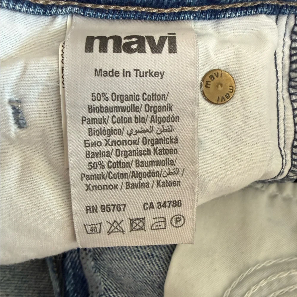 Mavi Jeans Aria High Rise Wide Leg Distressed Hem Womens Size 24 - Picture 11 of 12